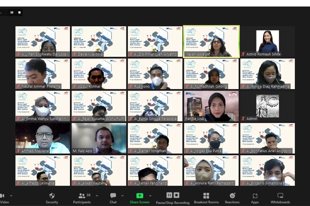 Jentera dan Astra International Menyelenggarakan Pelatihan Basic Legal