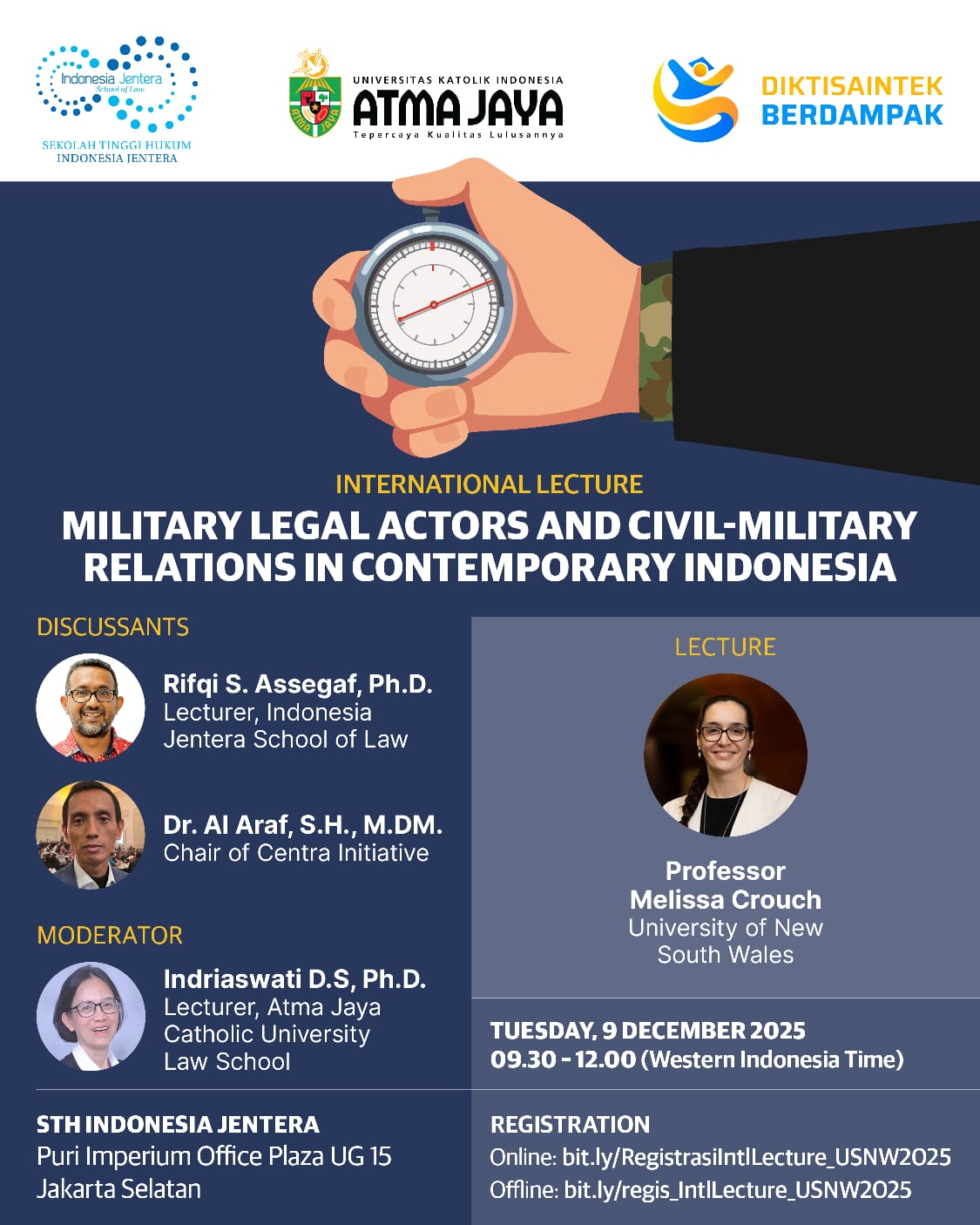 International Lecture Military Legal Actors and Civil–Military Relations in Contemporary Indonesia
